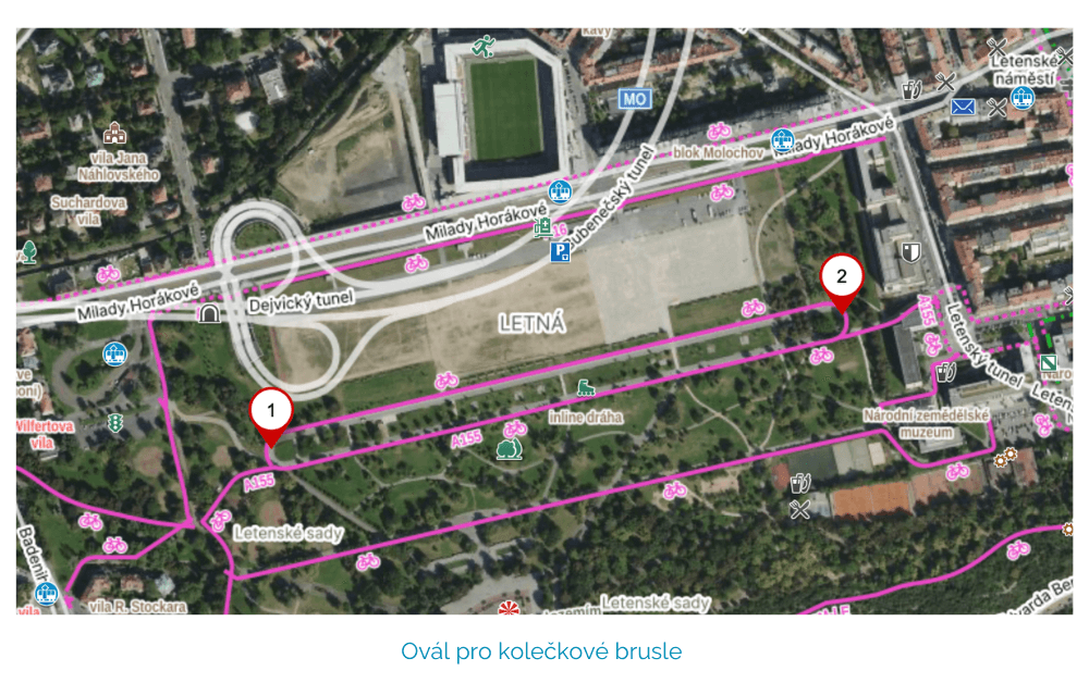 CL Inline okruh pro kolečkové brusle Letná Praha
